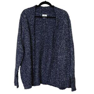 St John's Bay Women's Long Sleeve Open Cardigan Sweater Size 1X Blue Gray NWT